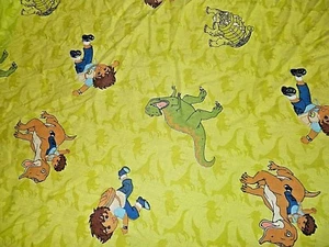5G DIEGO Dora the Explorer DINOSAUR Fitted Crib Sheet {Fabric) Toddler Bed - Picture 1 of 4