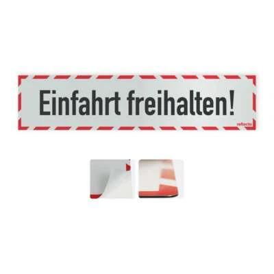 REFLECTO Reflektierendes Hinweisschild Einfahrt freihalten! - Schild rot-weiß