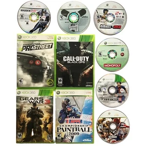 Xbox 360 Video Game Bundle Lot - Gears Of War 3 NFS Prostreet CoD MLB 2K8 - Picture 1 of 6