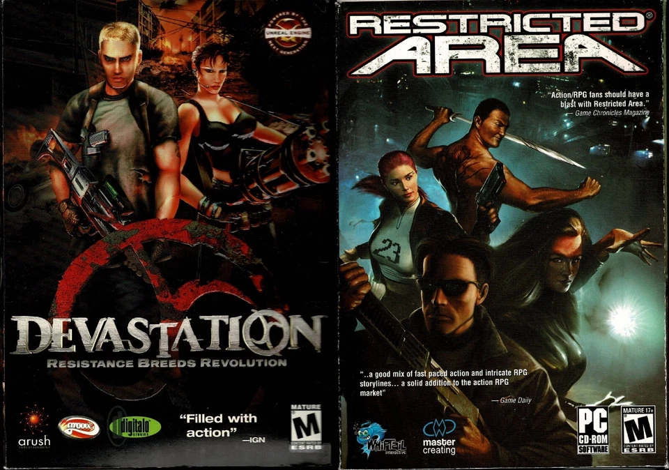 Devatation Resistance Breeds Revolution & Restricted Area PC New Sealed Boxed XP - Image 1 of 2