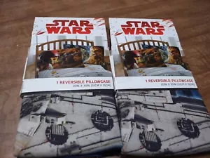 Lot of 2 Star Wars Pillowcase Standard Reversible Pillow Cases 20"X 30" New - Picture 1 of 3