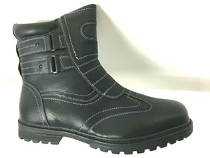 Comfort Canada schwarz Kunstleder Fell gefüttert Herren Reißverschluss Stiefeletten Gr. 10,5 (44) - Bild 1 von 12