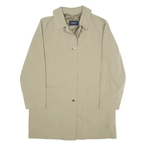 BURBERRY Womens Overcoat Coat Beige Wool M - Picture 1 of 6