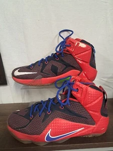 Nike Lebron 12 Superman 685181-601 Red/Blue/Black Size 6 Youth - Picture 1 of 5