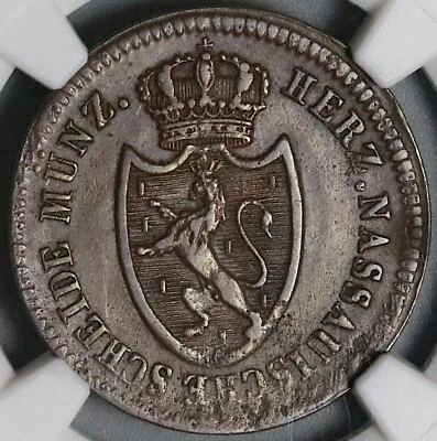1809 NGC XF 45 Nassau 1 Kreuzer Weilburg Usingen German Coin POP 1/0 (22060201C) - Image 1 of 4