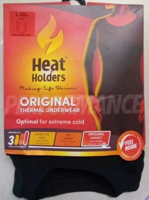 Heat Holders Original Thermal Underwear Women’s Long Sleeve Crew Black size L - Image 1 of 4