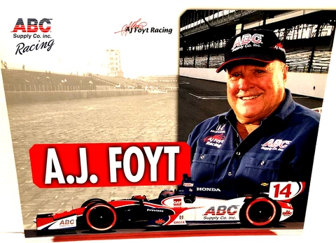 2013 A.J. FOYT ABC SUPPLY CO. INC RACING TEAM OWNER #14 HONDA INDY CAR POSTCARD Cover
