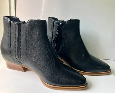 Botines cortos de cuero negros Cole Haan para mujer talla 7 nuevos Hadlyn nuevos sin caja Foto 1 de 4