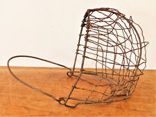  ANTIQUE Wire Basket ANIMAL Horse CALF Dog MUZZLE Farmhouse STEAMPUNK Prim