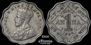 Indien, Georg V, 1 Anna 1934, Kalkutta, vz-unc - Bild 1 von 4