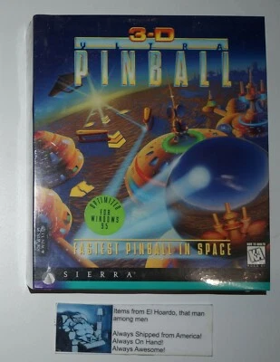 3D Ultra Pinball Fastest Pinball In Space 1995 Sierra PC CD ROM BRAND NEW SEALED - Image 1 of 3