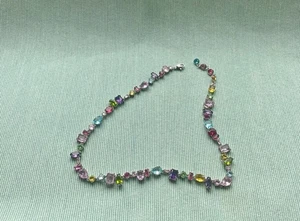 Swarovski Gema Necklace Mixed Cuts Multicoloured Rhodium plated 40cm - Picture 1 of 19