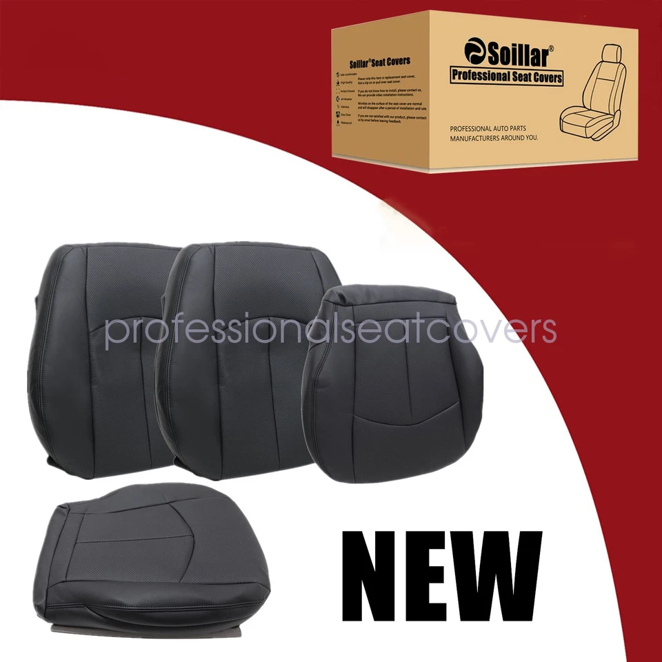 For 2003-2009 Mercedes Benz W211 E350 E320 Both Side Lower Top Seat Cover Black - Image 1 of 4