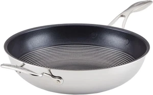 Circulon Clad Stir Fry Pan with Hybrid SteelShield Nonstick 12.5 Inch - Silver - Picture 1 of 8