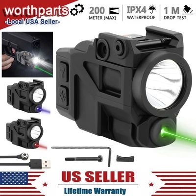 Red Green Blue Laser Sight & LED Flashlight Combo For Glock 17,19 Taurus G2C G3C