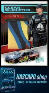 2019 Panini Prime #CS-WB William Byron Clear Silhouettes Platinum Blue #1/1 - Picture 1 of 2