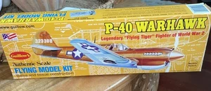 NUOVO Guillow's P-40 Warhawk Flying Tiger Fighter Airplane Model Kit Balsa - Foto 1 di 2