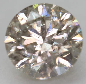 Cert 1.01 Carat Top Brown SI2 Round Brilliant Natural Enhanced Diamond 6.31mm - Picture 1 of 4
