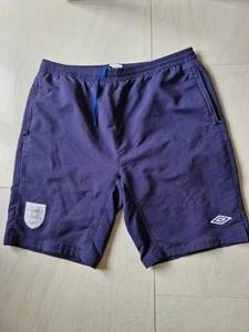 Vintage England Fußball Shorts Umbro blau Auswärts Herren Large maßgeschneidert von UMBRO - Bild 1 von 10