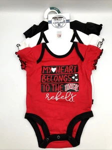 NCAA UNLV Rebels Kleinkind Mädchen 3er-Pack Body Set, Größe 0-3M - Neu - Bild 1 von 6