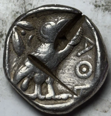 449-414 BC Athens Greece AR Tetradrachm Athena Owl - Image 1 of 2