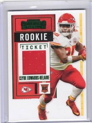 2020 Panini Contenders - Rookie Ticket Swatches Clyde Edwards-Helaire... - Image 1 of 2