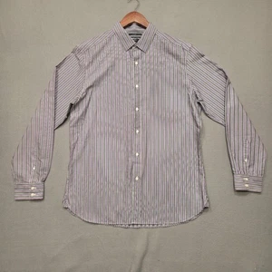 Claiborne Men's Slim Fit Multicolor Striped Long Sleeve Button Up Shirt Size L - Picture 1 of 6