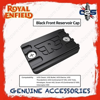 Black Front Reservoir Cap for Royal Enfield Classic 350/500 Bullet UCE 1990650 - image 1 of 4