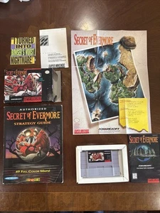 Secret of Evermore CIB SNES Super Nintendo Complete Box Manual With Map & Guide! - Picture 1 of 18