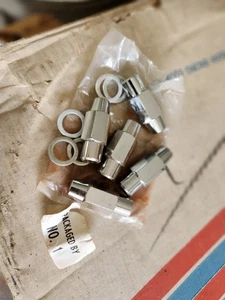 NOS Vintage American Racing Fenton Chrome Lug Nuts 7 /16 (5) - Picture 1 of 3