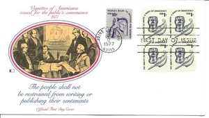 US Scott #1581, First Day Cover 12/8/77 Saint Louis Block Democracy - Picture 1 of 1