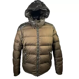 Moncler Mens L Chevalier Olive Green Hooded Giubbotto Puffer 4 Jacket Coat - Picture 1 of 23