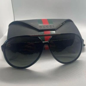 GUCCI GG1627/S D28R6 59 □12 Black Lens Sherry Line Teardrop Sunglasses Used - Picture 1 of 15