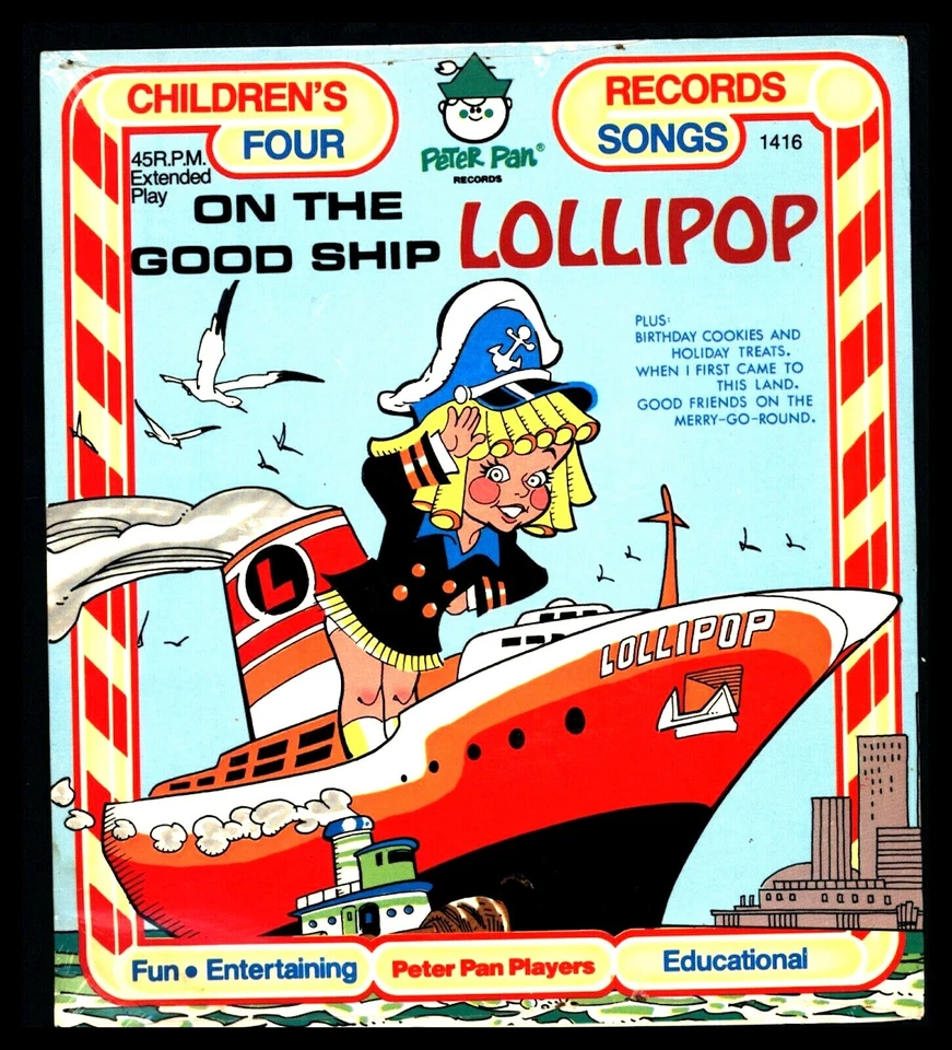 Peter Pan Four Favorite Songs Record GOODSHIP LOLLIPOP 45rpm EP Vintage Sealed - Image 1 of 1