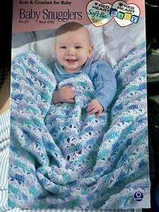 Knit & Crochet Baby Snugglers Red Heart Pattern - Picture 1 of 1