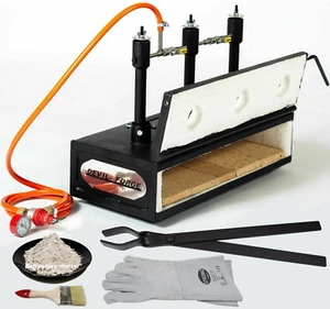 DFHS3+1D/3.6" GAS PROPANE FORGE Furnace Burner Blacksmith For Horseshoe Makers - Imagen 1 de 12