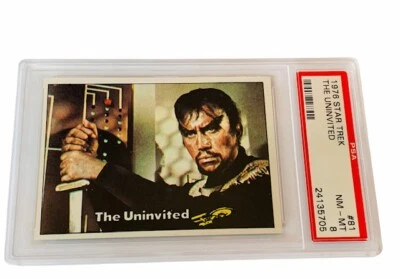 Star Trek Trading Card Captains Log 1976 Topps PSA 8 The Uninvited Klingon #81  - Image 1 of 3