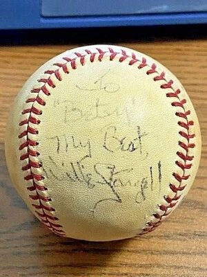 WILLIE STARGELL 2 SIGNED AUTOGRAPHED ONL FEENEY BASEBALL! Pirates!  JSA! - Image 1 of 2