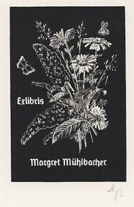 Ex Libris Margret Mühlbacher Alma Petz Blumenstrauss