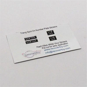 Triang Spot-On Number Plates LTR145 Sticker Set - Picture 1 of 4