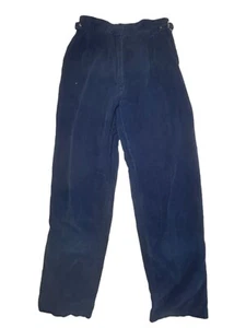 VTG Hearts Jeans Corduroy Pants  13 25x29.5 Pleated Mom High Waist Navy Tapered - Picture 1 of 5