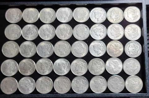 ☆1 COIN FROM LOT☆ RANDOM DATE AVG CIRCULATED 90% US PEACE/MORGAN SILVER DOLLAR Cover