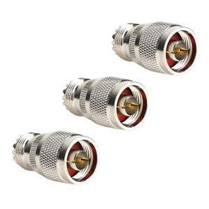 3pcs 50ohm N Male To UHF Female Connector RF Coaxial Adapter For Antennas Br GDB
