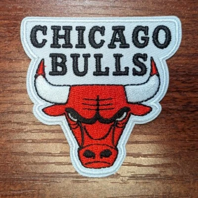 Chicago Bulls Patch 2.75x2.75" NBA Basketball Sports League Embroidered Iron On - Image 1 of 3
