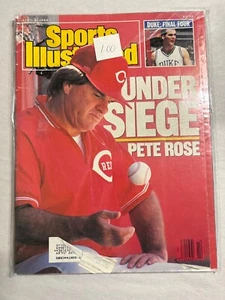 April 3 1989 MLB Cincinnati Reds Pete Rose Sports Illustrated w Label - Picture 1 of 2