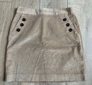 Banana Republic Skirt Corduroy Mini Skirt Womens Size 2 Brown Caramel Pockets - Picture 1 of 9
