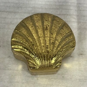 Vintage Hallmark Brass Scallop Shell Candle Scented UNUSED - Picture 1 of 4