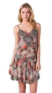 Haute Hippie Women's Dress Flare Embroidered Floral 100% Silk Size XS 2 $795.00  - Picture 1 of 4