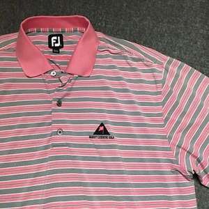 Footjoy Mens Shirt Golf XL Polo Purple Striped Collared Moody Gardens - Picture 1 of 14