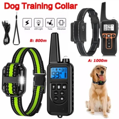 MARKENLOS Hund Ausbildung Erziehungshalsband Fernbedienung Training Vibration Ton e-Schock